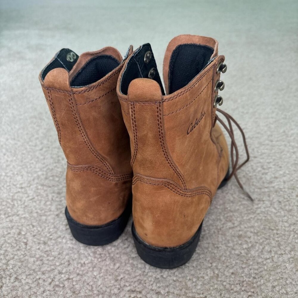 Cabelas Kiltie Leather Boots Womens 6 Brown Lace Up Western - Picture 4 of 8
